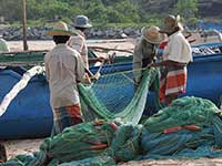 Fishing boats at Kalametiya